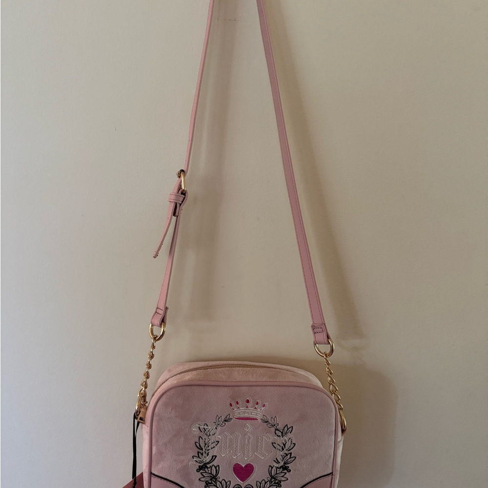 Juicy Couture Pink Crossbody Bag with Heart Detail